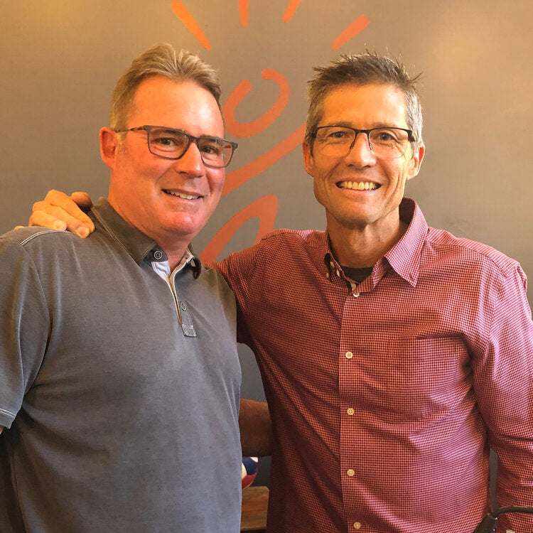 Doug Reid sharing his survival story after a Widowmaker heart attack during an interview
