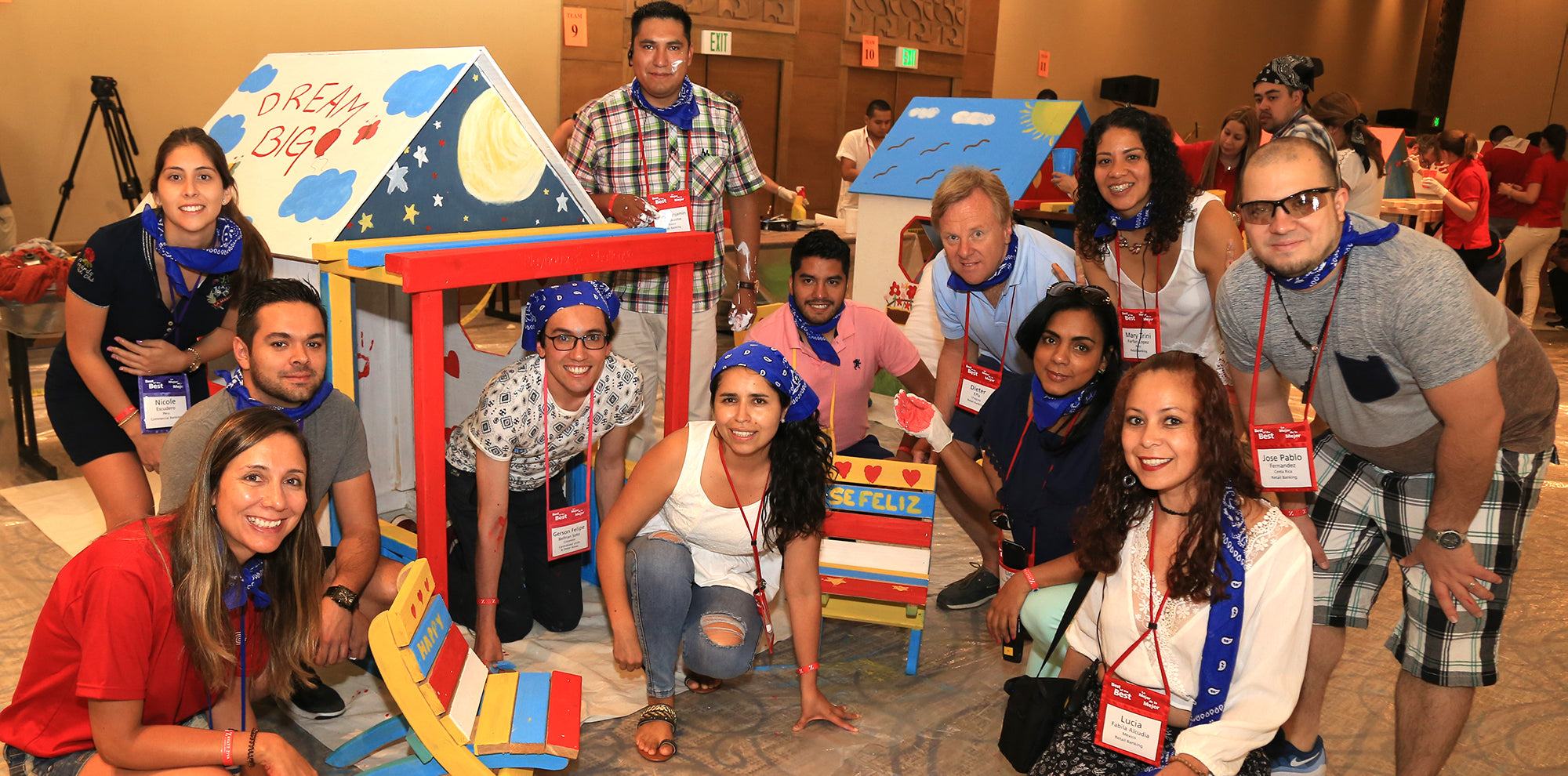 Team participating in corporate give back activities to build teamwork and community impact