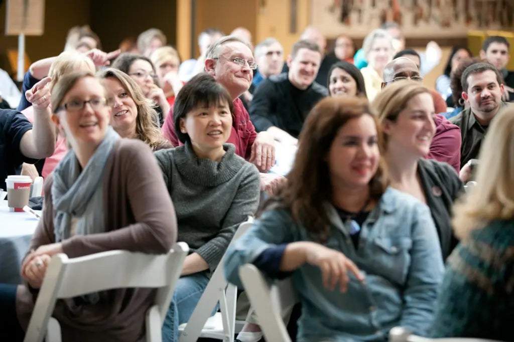 Team participating in an Odyssey session designed to create meaningful team experiences